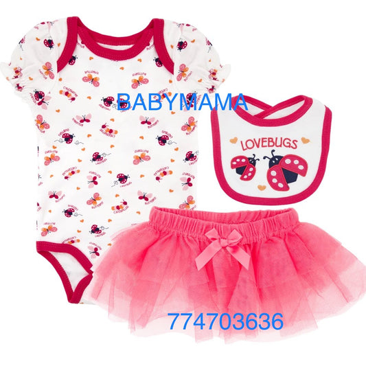 Ensemble 3 pieces bebe fille - Nassia