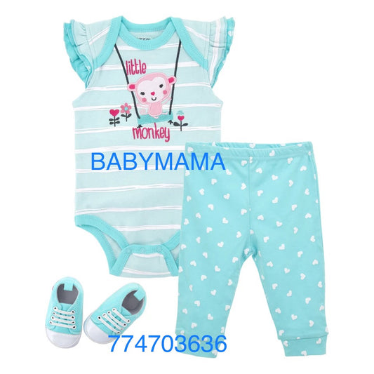 Ensemble 3 pieces bebe fille - Lilly